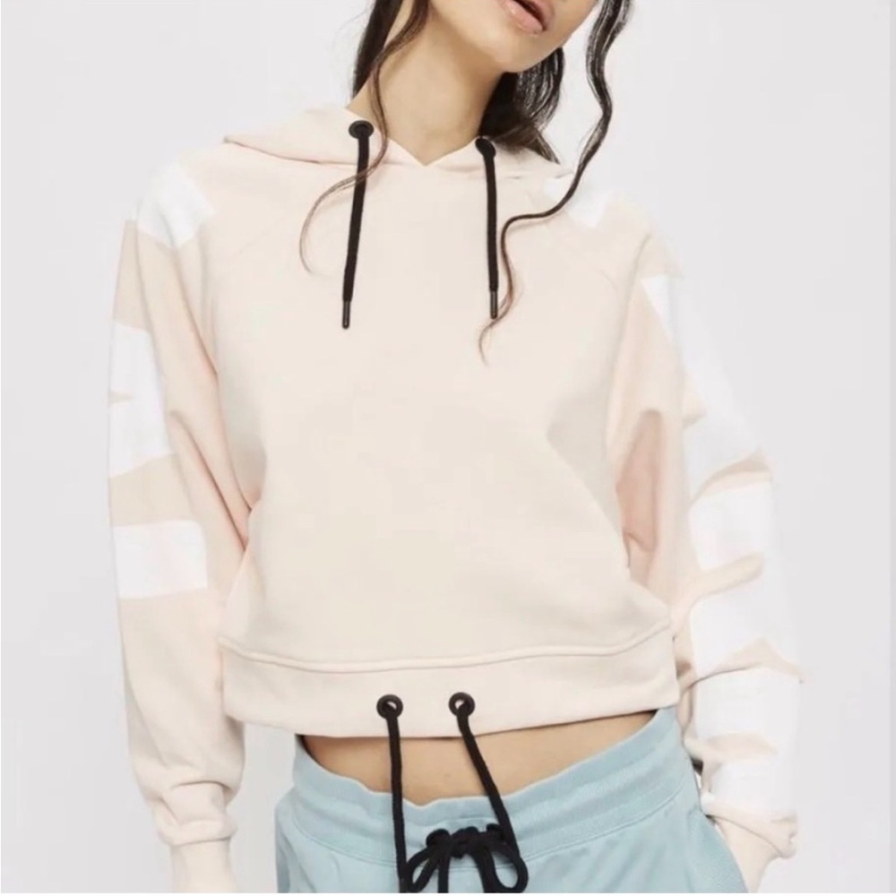 IVY PARK Blush Pink Crop Hoodie Sweatshirt | Size M